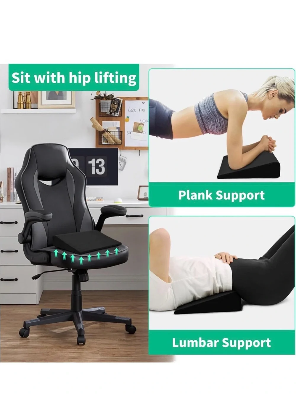 NWT Wedge Cushion, Butt Lift, Plank, Seating EVA Foam
